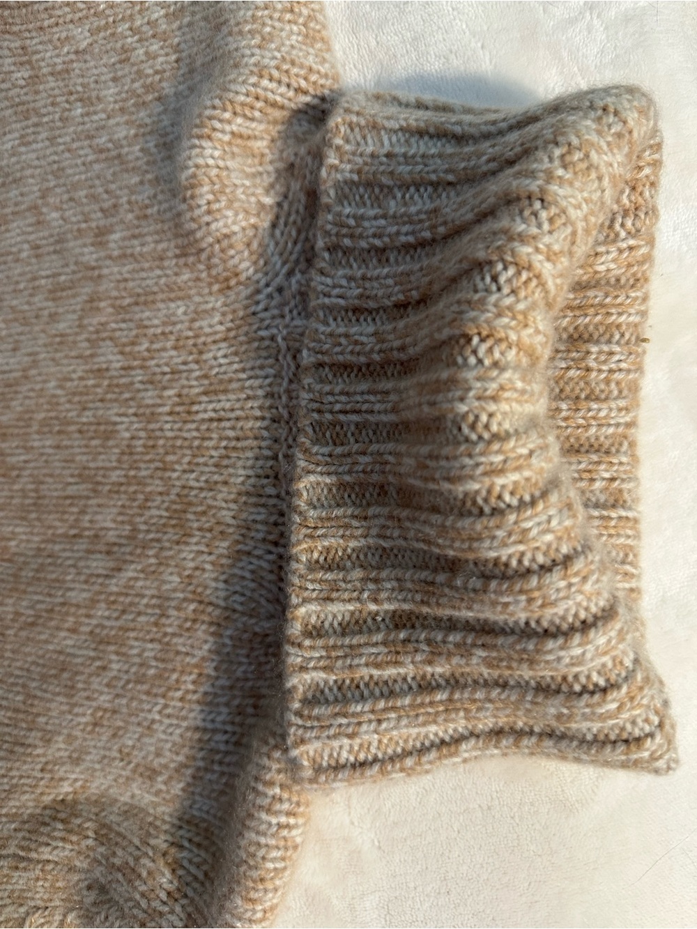 Ann Taylor Cream Cashmere Turtleneck Sweater
